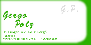 gergo polz business card